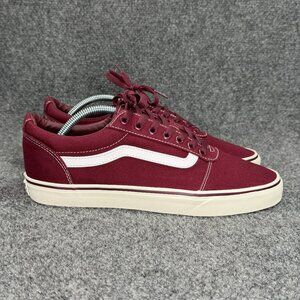 Vans Old Skool Sneakers Men's Size 10 Maroon Low Lace Athletic Retro Skate Shoes